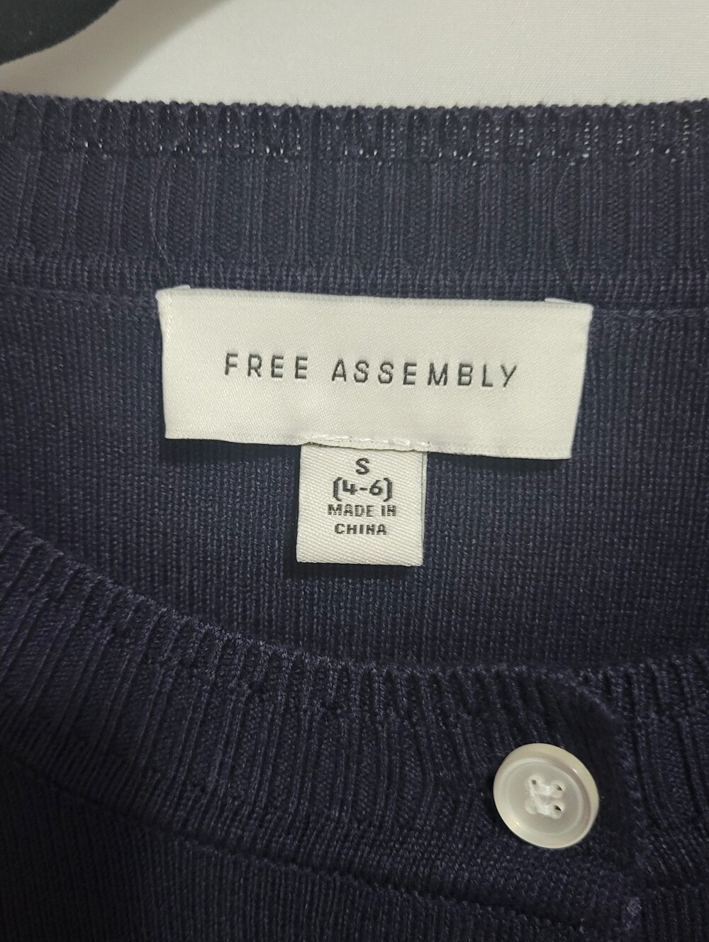 Free Assembly Navy Floral Embroidered S/S Cardigan, Size S(4-6), NEW - Picture 3 of 3